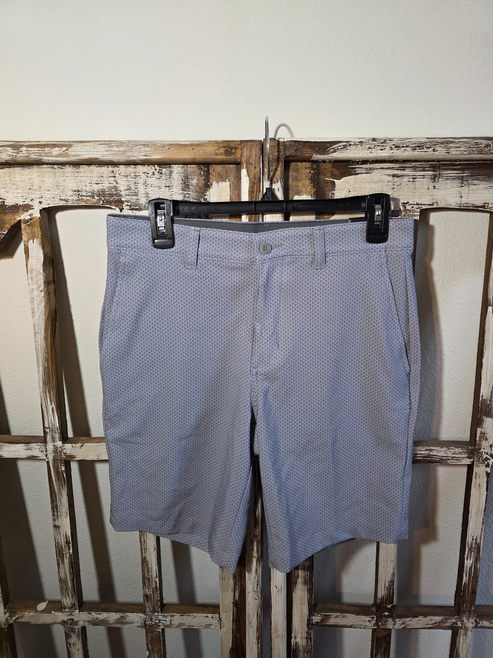 Hogan Light Blue Micro-Pattern Men's Hybrid Shorts
